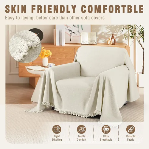 Vista 7 de TAOCOCO Funda para Sillón y Sofá Gruesa y Duradera, Manta para Sofá de Reclinar, Funda Lavable para Silla y Sofá, Amigable para Mascotas, Protector