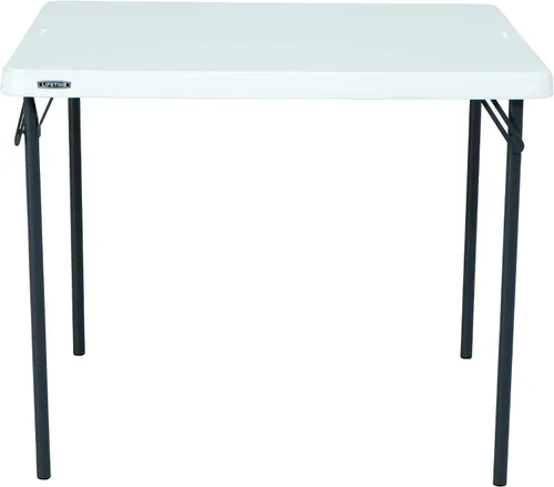 Vista 13 de LIFETIME 80783 Mesa Plegable Cuadrada de Grado Comercial de 37 Pulgadas para Cartas, Granito Blanco
