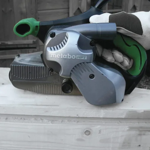 Vista 6 de Lijadora de banda Metabo HPT 3 x 21 pulgadas Para carpintería Velocidad variable Motor de 9.0 amperios Agarre suave Garantía de 5 años
