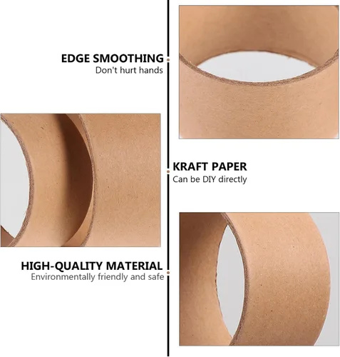 Vista 5 de Tubo de cartón marrón, 20 unidades, tubos de papel kraft para manualidades, rollos de cartón de extremo abierto, suministros de pintura para niños