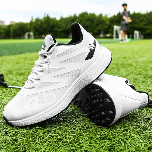 Vista 6 de Zapatos de golf para hombre, zapatos de golf profesionales, transpirables, sin pinchos, zapatos deportivos antideslizantes para caminar