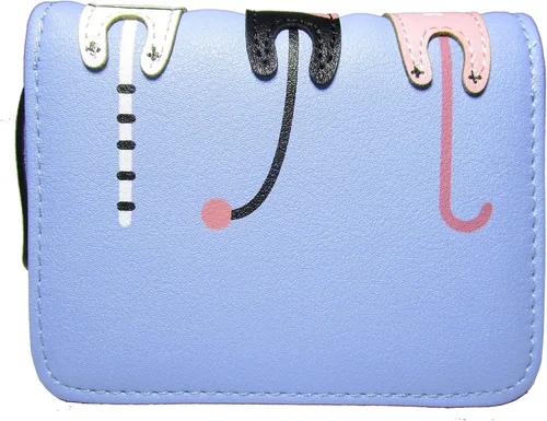 Vista 2 de Monedero de gato lindo para mujer, monedero plegable