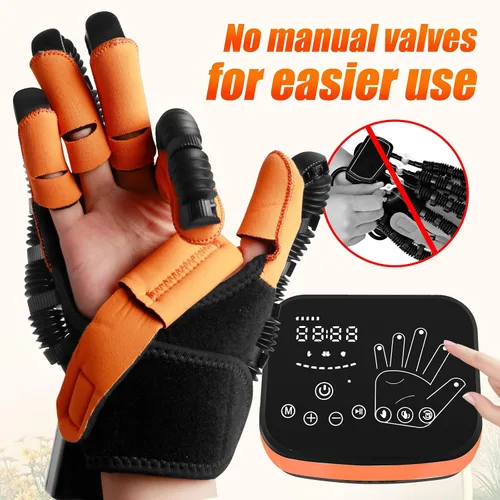 Vista 3 de Guantes de robot de rehabilitación Equipo de recuperación de trazo de mano, Guante robótico de rehabilitación izquierda y derecha, Guantes de mano