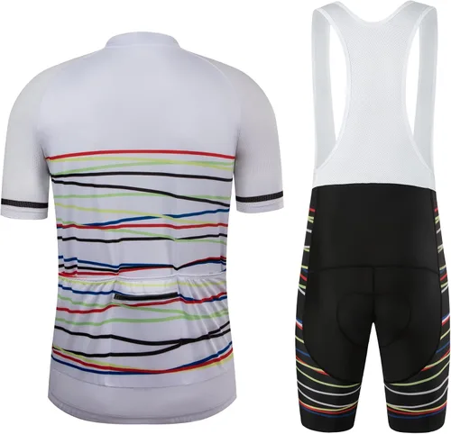 Vista 26 de Coconut Ropamo CR - Conjunto de camiseta de ciclismo para hombre, con cremallera y bolsillo con pantalones cortos con acolchado 4D