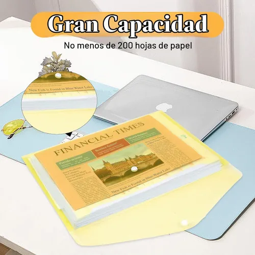 Vista 5 de 30 sobres de plástico, sobres de polietileno con cierre de botón a presión, carpetas de documentos transparentes, sobres de archivo tamaño carta A4