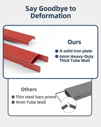 Vista 4 de Extensión de horquilla de plataforma de 72 pulgadas para carretilla elevadora, [5500 libras máximo], acero resistente de 4.5 pulgadas de ancho