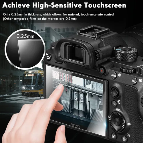 Vista 3 de Rieibi Protector de pantalla para cámara Hasselblad X2D/X2D II 100c (para accesorios), dureza 9H de 0.010 in, película de vidrio templado universal