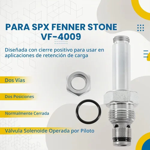 Vista 3 de DSV-080-2NCP-N Válvula de cartucho solenoide para SPX Fenner Stone VF-4009