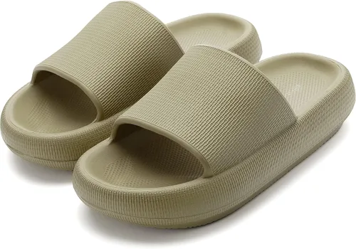 Vista 6 de BRONAX Pantuflas Cloud para mujeres y hombres Pantuflas de almohada sandalias de baño Extremadamente cómodas Suela gruesa acolchada