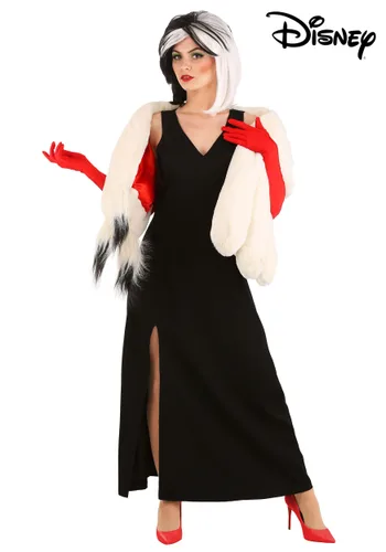 Vista 4 de Disfraz de Estola Cruella De Vil para Mujer de 101 Dálmatas de Disney Multicolor