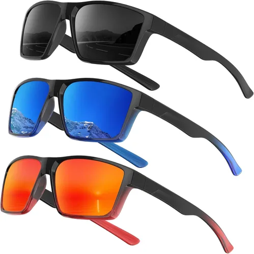 Vista 15 de KALIYADI Gafas de sol polarizadas para hombre y mujer: gafas de sol con UV400 para conducir, correr, ciclismo