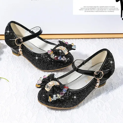 Vista 4 de Cadidi Dinos Zapatos de vestir para niñas con tacón de fiesta de boda Mary Jane Princess Flower Shoes (bebéniño pequeñoniño grande)