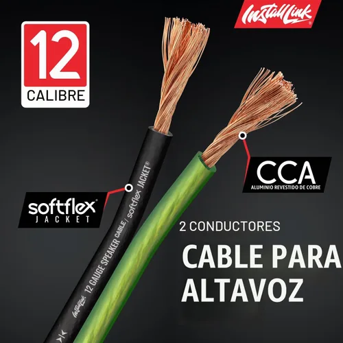 Vista 7 de Install Link Cable de cable de altavoz de calibre 12 AWG (100 pies) estéreo, automóvil o cine en casa, CCA