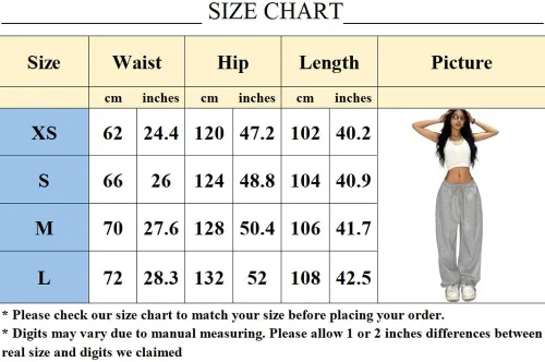 Vista 6 de Pantalones deportivos de pierna ancha para mujer, pantalones holgados Y2k de pierna recta con bolsillos, pantalones Y2K de tiro bajo
