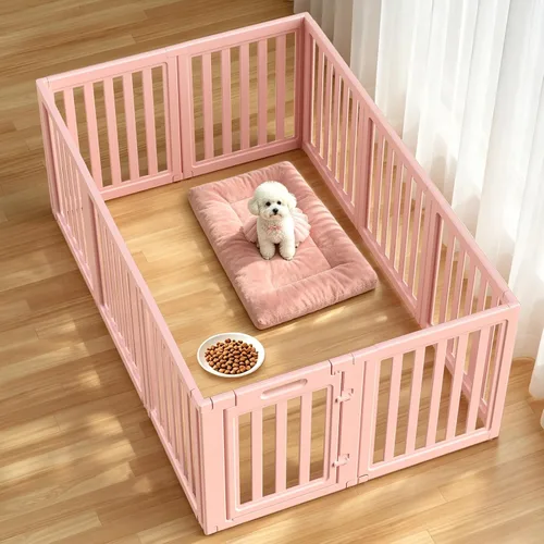 Vista 17 de Corralito para perros, corral transparente para perros, corral para perros en interiores, fácil de instalar y quitar, corralito para cachorros