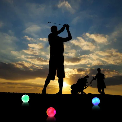 Vista 6 de Crestgolf Glow in The Dark Golf Balls with Glow Tees, Super Bright Light Up LED Balls with 12-Minute Reset Timer, Fun Gift for Men and Women