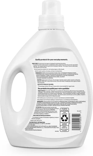 Vista 6 de Amazon Basics - Detergente líquido concentrado para ropa, Clean Linen, 110 cargas, 82.5 onzas líquidas, el embalaje puede variar
