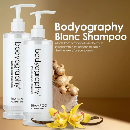 Vista 4 de World Amenities Bodyography Blanc Pump Hair Shampoo - Cuidado del cabello indulgente para todos los estilos de cabello