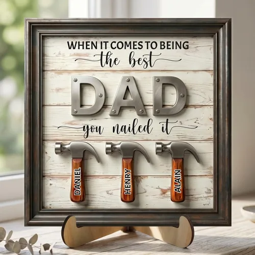 Vista 32 de Regalos personalizados de béisbol con texto en inglés «We Caught the Best Dad», regalos para el Día del Padre de parte del hijo, marco de madera