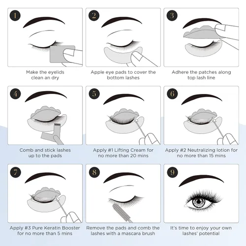 Vista 4 de LASHVIEW Kit de elevación de pestañas, kit profesional de pestañas permanentes, conjunto líquido, semipermanente, rizado permanente, extensión