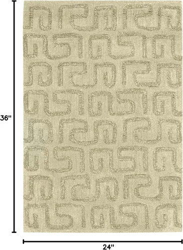 Vista 2 de SAFAVIEH Soho Collection - Alfombra decorativa de 2 x 3 pies, color verde claro, lana hecha a mano, ideal para zonas de alto tráfico en entrada