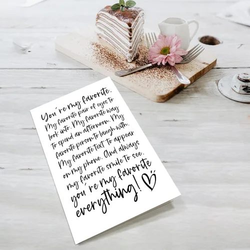 Vista 4 de Supoeguk Tarjeta romántica de aniversario de poema para hombres, tarjeta de cumpleaños para novio, marido, tarjeta de amor para él, You Are My