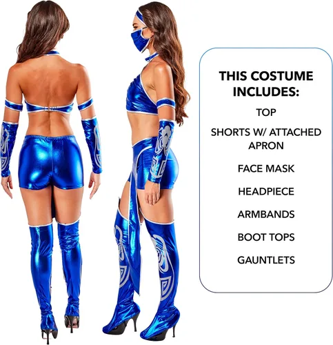 Vista 3 de Secret Wishes Disfraz de Kitana Mortal Kombat para mujer