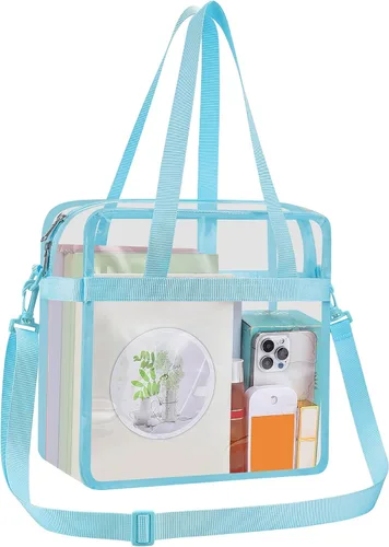 Vista 26 de USPECLARE Clear Tote Bag for Stadium Events, 12x6x12 Transparent Stadium Bag for Work, Sports Games,Gym，Concerts