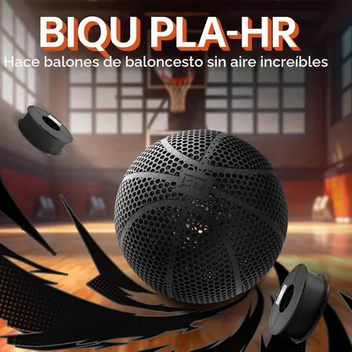 Vista 2 de BIQU PLA-HR filamento de impresora 3D flexible específicamente para imprimir balones de baloncesto sin aire, carrete de 1.75mm 1KG (2.2lbs)