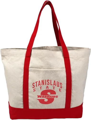 Vista 370 de Campus Lab Bolsa de lona con logotipo primario colegiado con bolsillo externo, bolsa de hombro reutilizable para ir de compras, playa Águilas A&m