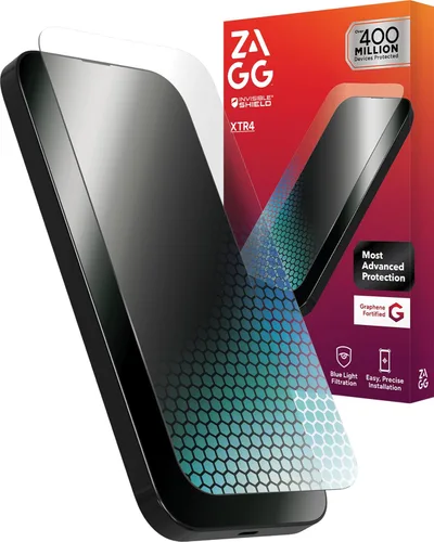 Vista 16 de ZAGG XTR para iPhone SE (3ª/2ª generación), 8, 7, 6s, 6, vidrio, protección D3O de borde a borde, filtro de luz azul, InvisibleShield, sensibilidad