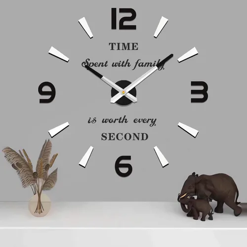 Vista 10 de VANGOLD Reloj de Pared de Gran Tamaño para Decoración de Sala de Estar, Relojes de Pared Decorativos a Pilas (Decoración Dorada del Hogar)