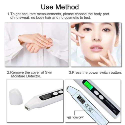 Vista 6 de Analizador de piel, detector digital de cara, analizador de aceite, monitor con pantalla LCD para viajes, hogar, salón de belleza