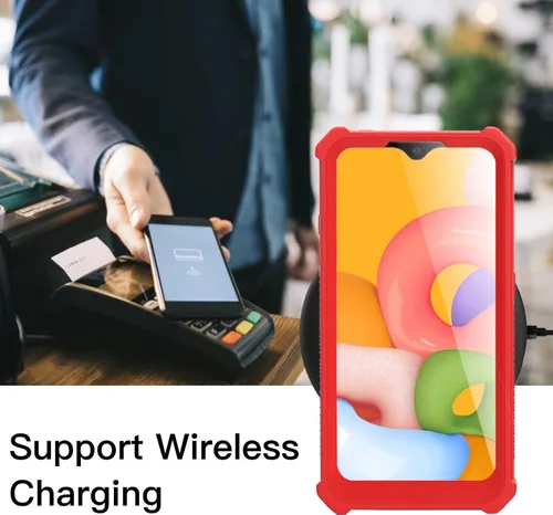 Vista 3 de Asuwish Funda de teléfono para Samsung Galaxy A21S, resistente, a prueba de golpes, dura, a prueba de caídas, protección de cuerpo completo