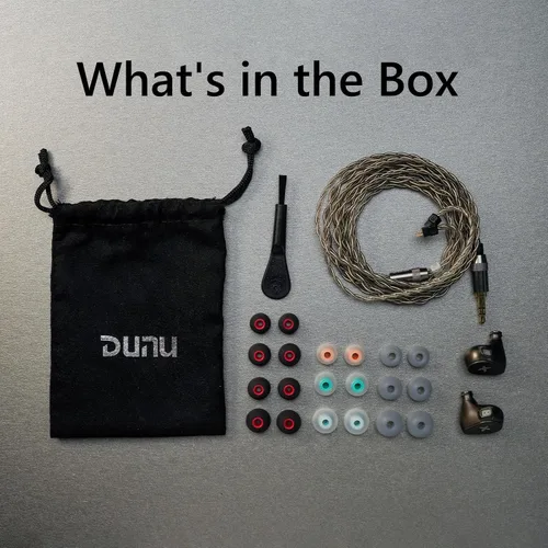Vista 9 de DUNU Titan X IEMs - Auriculares para juegos, monitor intrauditivo de controlador dinámico de 0.394 pulgadas, auriculares IEM con cable de alta