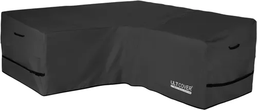 Vista 13 de ULTCOVER Funda de sofá modular para patio en forma de L con orientación a la izquierda, impermeable para muebles de sección exterior de 4 plazas