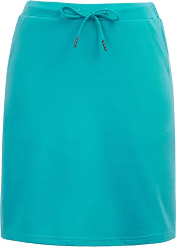 Vista 2 de Jack Smith - Falda short elástica hasta la rodilla para mujer para ejercitar con cordón ajustable en la cintura y bolsillos