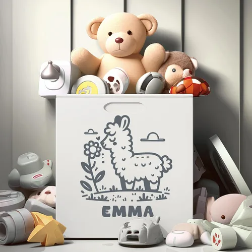 Vista 2 de Calcomanías de pared de animales, calcomanías personalizables con nombre de bebé y decoración de animales del bosque, calcomanías de pared
