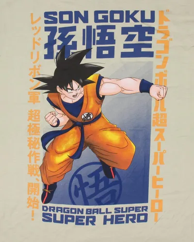 Vista 2 de Dragon Ball Z Super Men Son Goku Super Hero Kanji Anime Graphic Camiseta