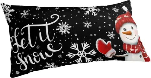 Vista 13 de Fundas de almohada de tamaño estándar de muñeco de nieve, 2 paquetes de fundas de almohada suaves para cama, fundas decorativas para sofá de cuerpo
