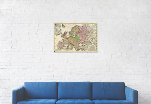 Vista 6 de POSTER STOP ONLINE Mapa antiguo de Europa - Mapa Antiguo de Europa - Póster/impresión (versión en español) (tamaño 36" x 24")