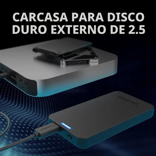 Vista 2 de Sabrent disco duro externo 2.5 pulgadas SATA, conexión a USB 3.0, se instala sin herramientas [Optimizado para SSD, admite UASP, SATA III] negro