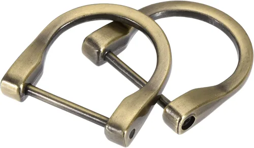 Vista 8 de uxcell Anillos en D de herradura en forma de U, hebilla de grillete atornillada