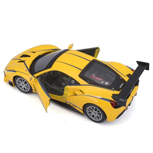 Vista 3 de Bburago 18-26307 Ferrari Racing 488 Challenge Coche coleccionable fundido a presión a escala 1:24, amarillo