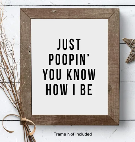 Vista 8 de Póster decorativo de pared de baño de oficina, decoración única para baño, baño de invitados, tocador, sala de descanso, regalo divertido