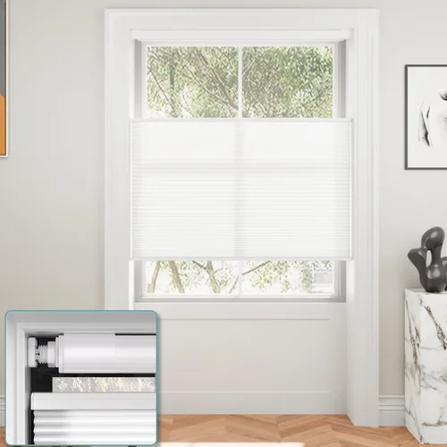 Vista 10 de Myshade Persianas celulares personalizadas de 1.5 pulgadas, sin taladro, sin herramientas, para ventanas de interior, de arriba hacia abajo, fáciles