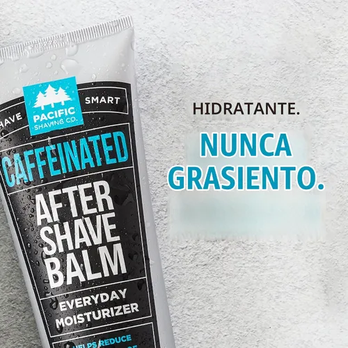 Vista 4 de Loción con cafeína para después de afeitarse marca Pacific Shaving Company, 3 oz, paquete de de 1