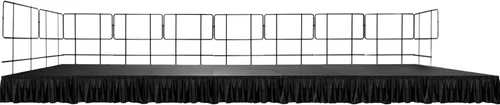 Vista 13 de Plataforma de escenario portátil de 4 x 4 pies con 1 falda de satén