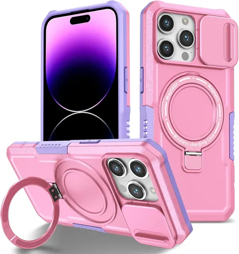 Vista 20 de Funda magnética para iPhone 11, soporte de anillo con ventana corrediza, funda protectora mate a prueba de golpes para iPhone 11 6.1, fundas