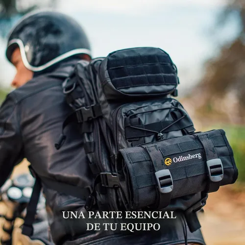 Vista 9 de ODINSBERG Bolsa de Rollo de Herramientas para Motocicleta - Herramientas NO Incluidas - Bolsa de Herramientas Pequeña, Bolsa Enrollable para Llave